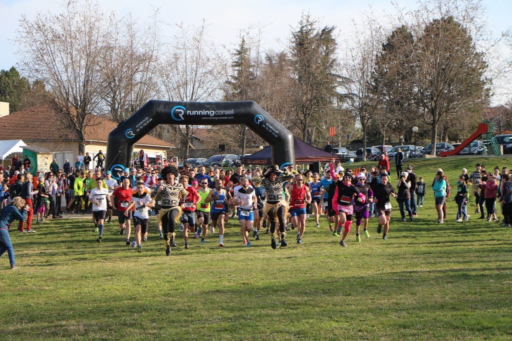 Départ groupé de la course