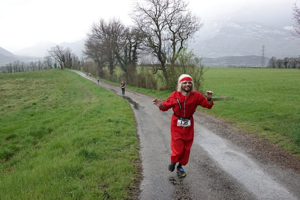 Coureur solitaire au petit matin